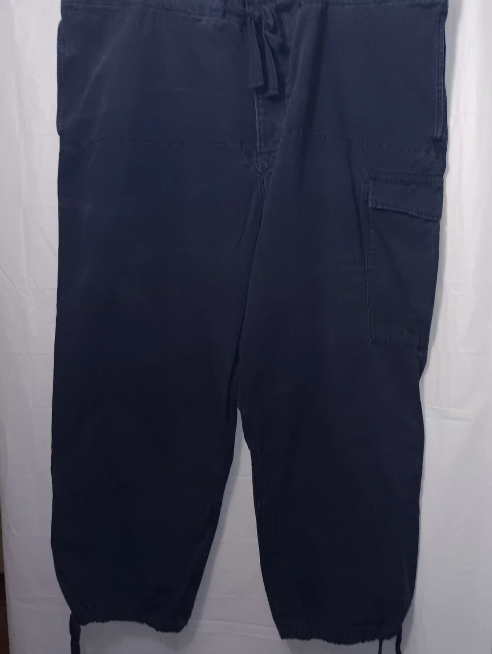 POLO RALPH LAUREN NAVY BLUE DRAWSTRING WAIST CARGO JOGGER STYLE PANTS